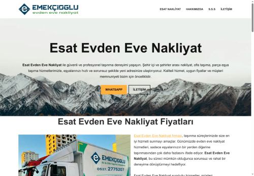 Esat Evden Eve Nakliyat İle % 20 İndirimli Fiyatlar