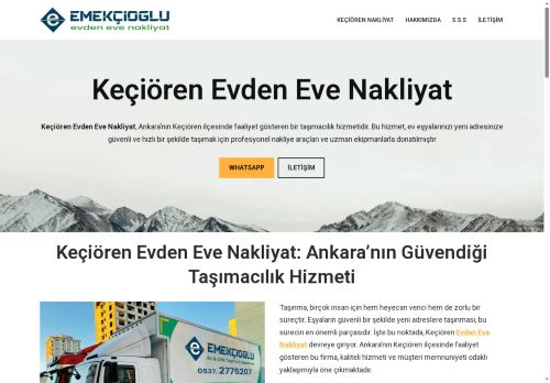 Keçiören Evden Eve Nakliyat İle % 20 İndirimli Taşımacılık