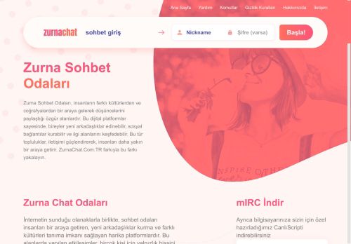 Zurna Sohbet Odaları Zurna Chat Zurna Net