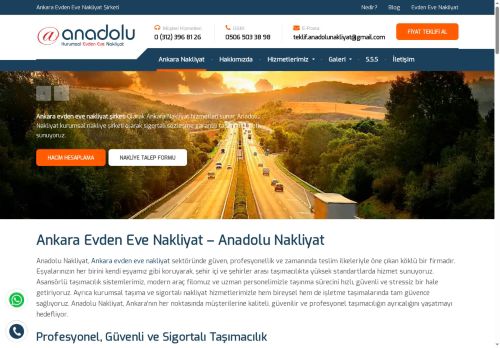 Ankara Evden Eve Nakliyat | Sigortalı & Asansörlü Taşıma | Anadolu Nakliyat