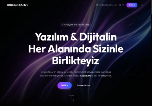 BOLEKCREATIVE | Türkiye'nin Lider Dijital Ajansı | Web Tasarım & Yazılım