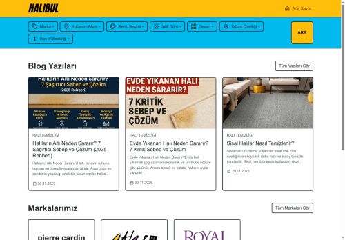 Türkiye'nin ilk ve tek halı arama motoru - Halı Bul