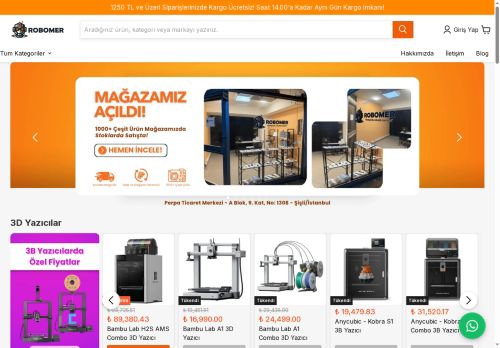 Robomer | Robotik Malzeme Marketi Online Satış