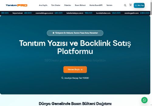 Tanitim PRO- SEO ve Basin Bülteni Hizmetleri - Tanıtım Yazısı ve Backlink Satış Platformu