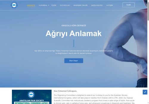 Anadolu Ağrı Derneği – Ağrı Bilimi ve Girişimsel Ağrı Tedavi Yöntemleri hakkında bilimsel etkinlikler düzenleyen, hekimlerin çalışma ve araştırmalarını teşvik eden bir dernektir.