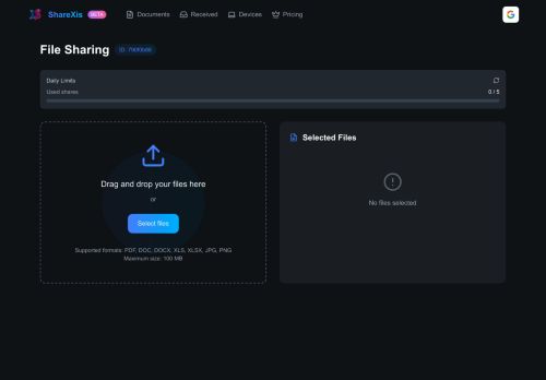 Simple and Secure File Sharing - ShareXis