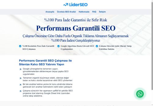 Prformans Garantili SEO (%100 Para İade Garantisi)