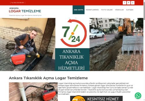 Ankara Tıkanıklık Açma Logar Temizleme Kanal Açma Hizmetleri
