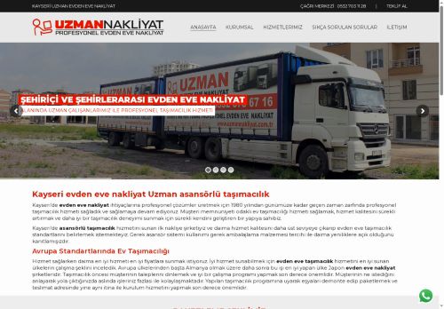 Uzman Asansörlü Taşımacılık - Kayseri Evden Eve Nakliyat