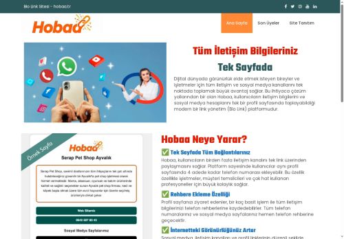 Hobaa Bio Link Sitesi