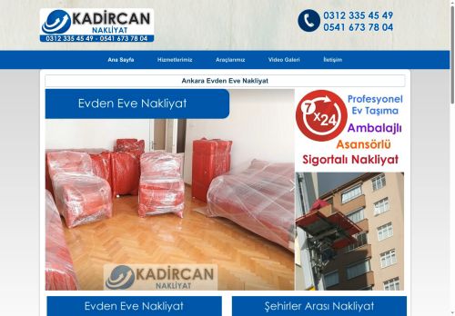 Ankara Kadircan Nakliyat | Ankara Evden Eve Nakliye Ofis Taşıma