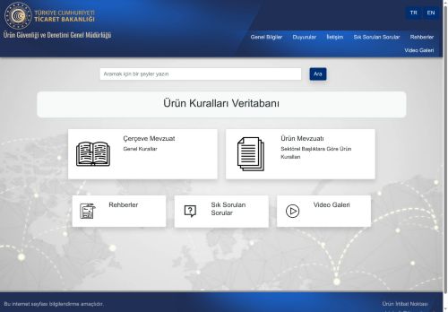 tr - Home Page - Türkiye Ürün Kuralları Veri Tabanı