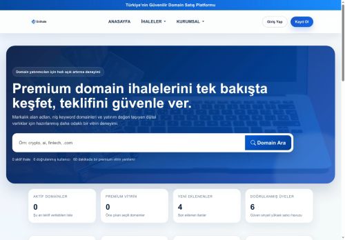 Enihale | Türkiye'nin Güvenilir Domain İhale Platformu - Anasayfa