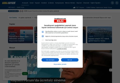 Kayseri Haberleri, Trafik & İş İlanları | GarajKayseri