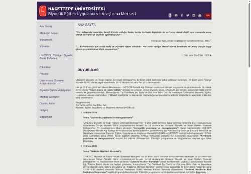 Hacettepe Üniversitesi Biyoetik Eğitim Uygulama ve Araştırma Merkezi