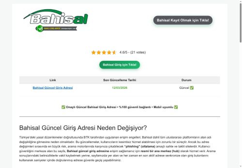 Bahisal Giriş | Resmi ve Güncel Bağlantı (2026)