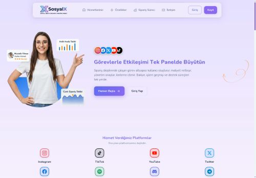 SosyalX – Sosyal Medya Etkileşim Paneli — Ana Sayfa
