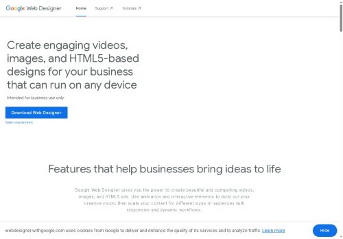 Home - Google Web Designer