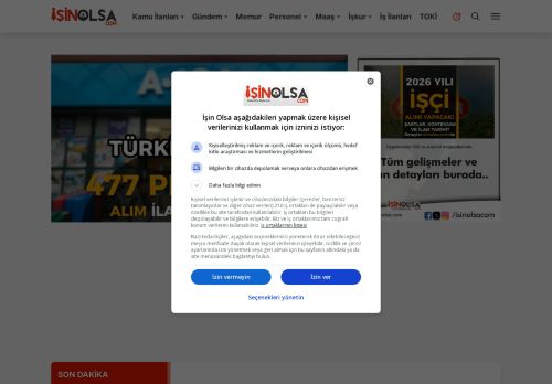 İşin Olsa | Kamu Memur Personel Alımı İlanları