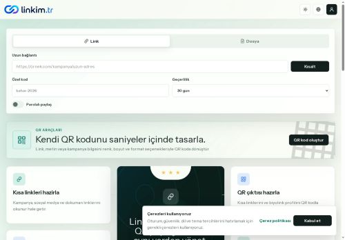 linkim.tr | Link kısaltma ve dosya paylaşımı