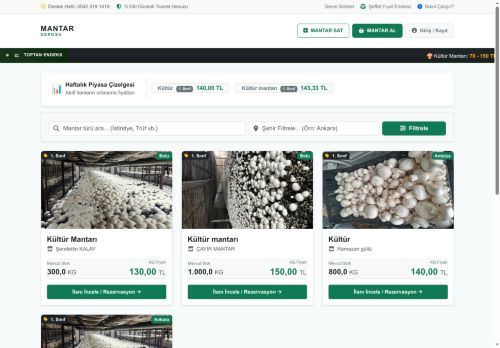 Mantar Deposu | Güvenli Mantar Pazar Yeri Mantar AL SAT Türkiye