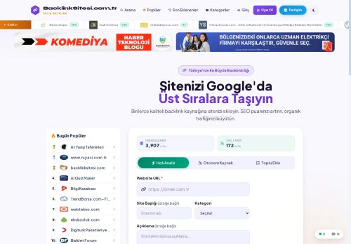 BacklinkSitesi.com.tr | SEO & Backlink Ağı