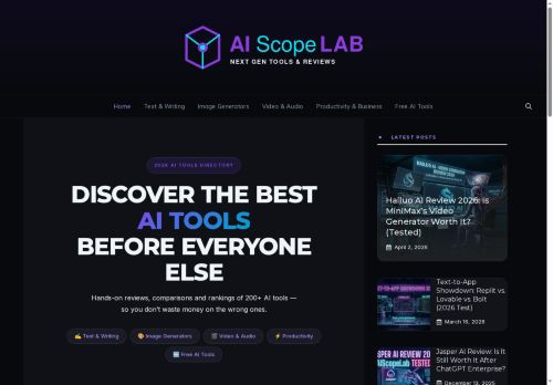 AIScopeLab – Best AI Tools Directory & Software Reviews