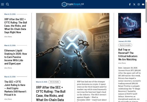 CryptoScopeLab | Crypto Market Analysis, AI & Web3 Trends