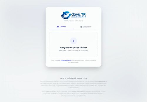 Ücretsiz ve Güvenli Dosya Transferi | doyu.TR - Dosya Yükle
