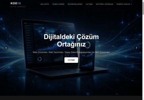 
        Kod16 — Yapay Zeka Çözümleri, Özel Yazılım & Web Tasarım    