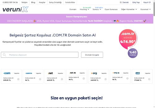 Alan adı, Web Hosting, Reseller (Bayi), VDS/VPS Sunucu