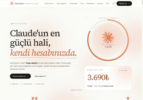 Claude Team Premium Koltuğu — Resmi Anthropic Erişimi · Maxclaude