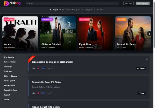Türkiye'nin Sosyal Dizi Platformu - DiziTag