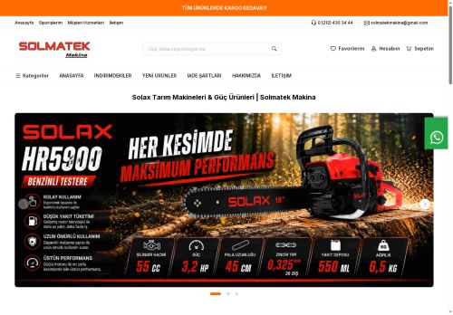 Solax Tarım Makineleri & Güç Ürünleri | Solmatek Makina