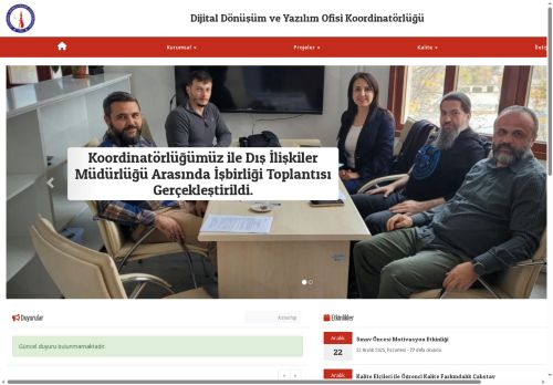 Dijital Dönüşüm ve Yazılım Ofisi Koordinatörlüğü