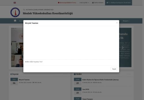 Meslek Yüksekokulları Koordinatörlüğü