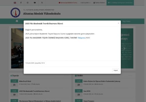 Altıntaş Meslek Yüksekokulu