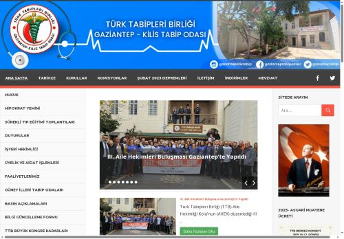 Gaziantep - Kilis Tabip Odası | Gaziantep Kilis Tabip Odası Resmi Web Sitesi.