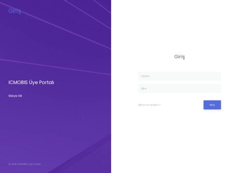 ICMOBIS Üye Portalı - Giriş