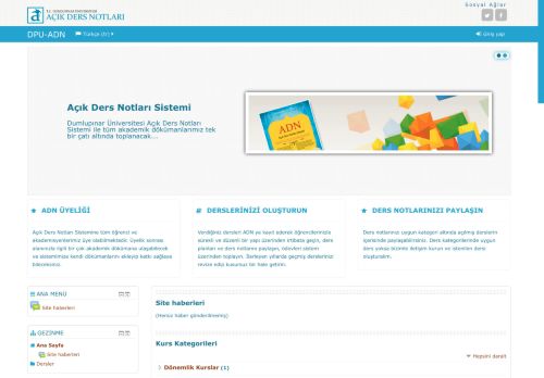 Dumlupınar Üniversitesi Açık Ders Notları Sistemi