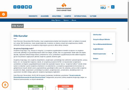 Etik Kurul | İzmir Ekonomi Üniversitesi