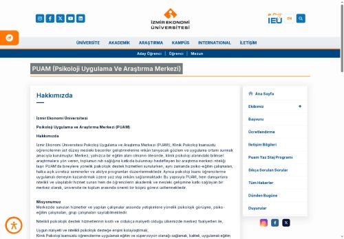PUAM (Psikoloji Uygulama Ve Araştırma Merkezi) | İzmir Ekonomi Üniversitesi