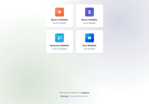 İEÜ WebMAIL Seçenekleri