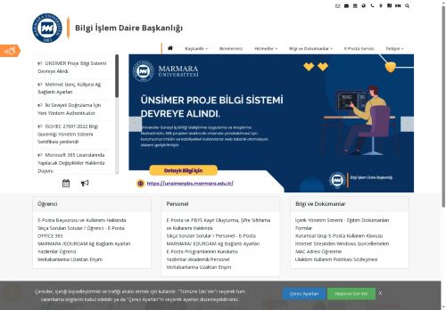 Formlar | Bilgi İşlem Daire Başkanlığı | Marmara Üniversitesi