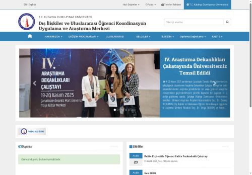 Dış İlişkiler ve Uluslararası Öğrenci Koordinasyon Uygulama ve Araştırma Merkezi