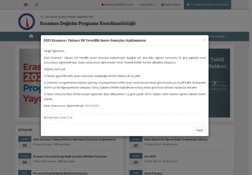 Erasmus Değişim Programı Koordinatörlüğü