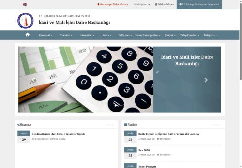 İdari ve Mali İşler Daire Başkanlığı