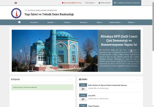 Yapı İşleri ve Teknik Daire Başkanlığı