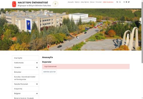 Hacettepe Üniversitesi Bilgisayar ve Bilişim Bilimleri Fakültesi