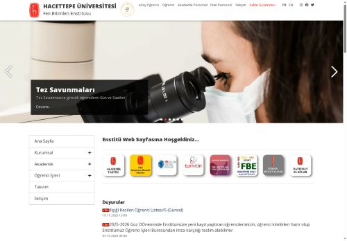 Hacettepe Üniversitesi Fen Bilimleri Enstitüsü